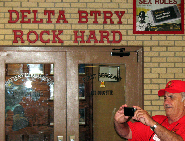 Reunion Photos - Danny "Cowboy" Fort
Veteran Mike Kurtgis takes a photo in the training building area.
