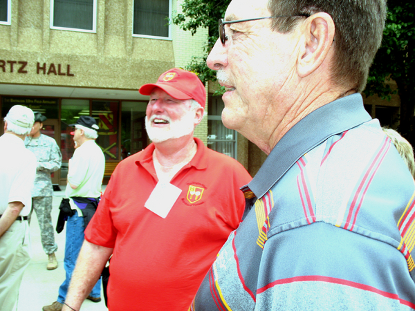 Reunion Photos - Danny "Cowboy" Fort
Veterans Terry Stuber & Geary Burrows outside of Britz Hall.
