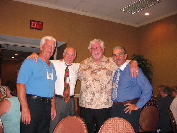 Old FOs still find the target: Ed Thomas, Don Keith, (Gary) Dean Springer, and Dennis Dauphin
