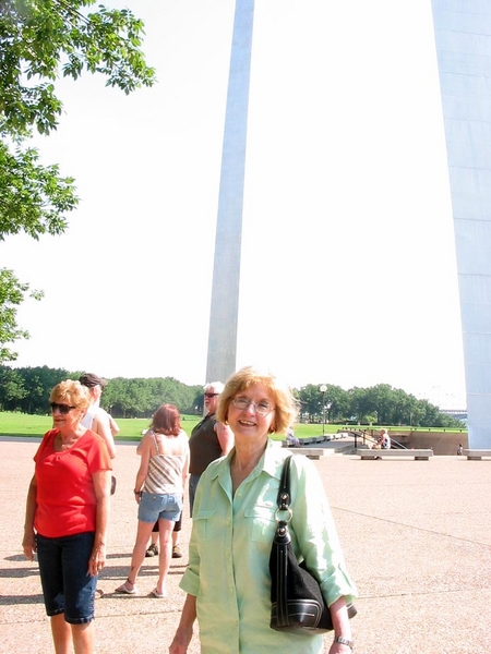 Touring the Arch
Guest Jackie Dauphin and Barb Kieth on the grounds of the Arch.

