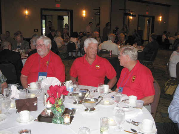 The Main Event: 35th's Saturday Night Banquet
All redleges wearing their Arty Shirts: Gary Dean Springer, Ed Thomas, and Dennis Munden.
