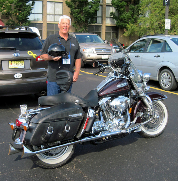 Going home in style
Ed Thomas is ready to mount his "Harley Hog" and head back to Kansas after another great reunion.  Have a safe journey, Ed!
