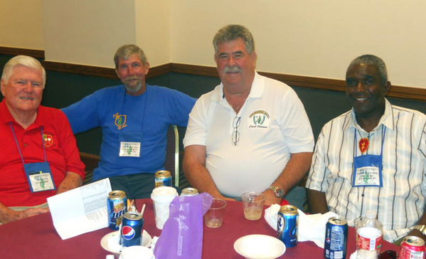 The "Brains" of the Arty
TOC veterans together again: Jerry Orr, Joe Henderson, Jim Connolly, and Ernest Correia.
