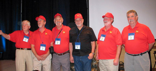 Cowboy Danny Fort's Photos
The RedShirt Brigade:
Jerry Orr, Junior Ward, Danny Fort, Bill Kull (hadn't gotten his shirt yet), Terry Stuber and Jim Connolly.
