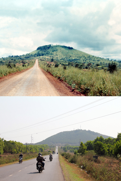 Then and Now
March, 2012.  Modern Day Dragon Mountain.  This one is on Hwy 19, south of Pleiku.  The pictures are looking north.  At least the roads are better.
