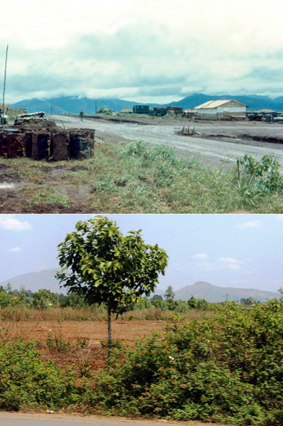 Then & Now: the search for Base Camp
So here is a then and now of our base camp.
