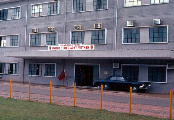 Streets of Saigon
MACV Headquarters, complete with general officer flag and black sedan.
