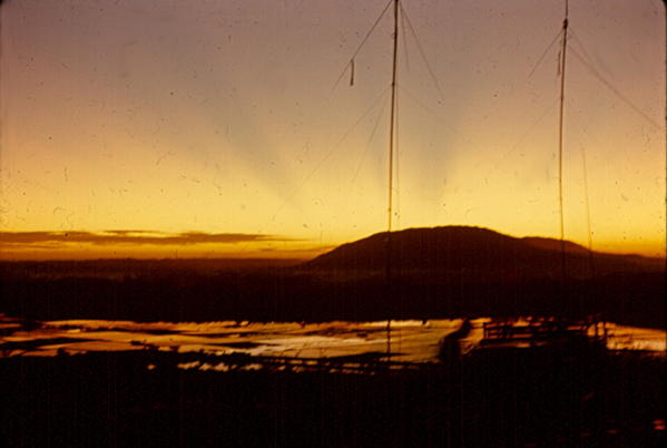 Original slide of the rising sun over the South China Sea.  Immediately across the shine of the rice paddies was LZ Montezuma, home of the 3rd Brigade, 25th Inf Div until 1 Aug 67 when it was swapped with the 4th Inf Div.
