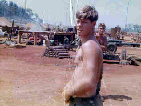 Sp5 PJ Newlin, FDC
"PJ" ran the FDC for "B" Battery.  You will find another photo of "PJ" in Tom Roman's photo album.
