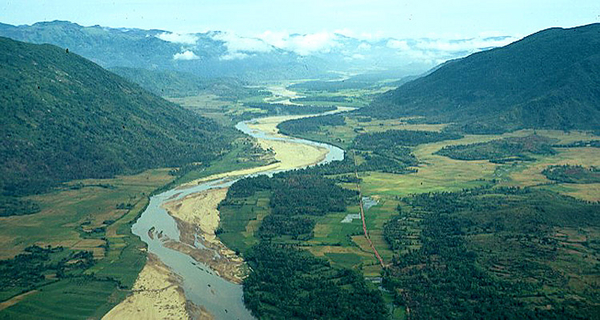 An Lao
The valley and river of An Lao.  Beautiful country disguises the bitter warfare.
