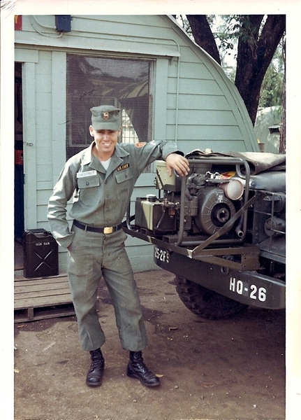 PFC Larry Chestnut
All smiles...PFC Larry Chestnut, Commo Section, 1965 prior to Operation Blue Light.
