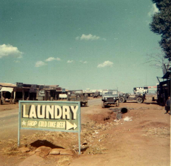 In Business
The place for laundry and other services.  Didn't take long for the locals to learn the basics of doing business the American way.
