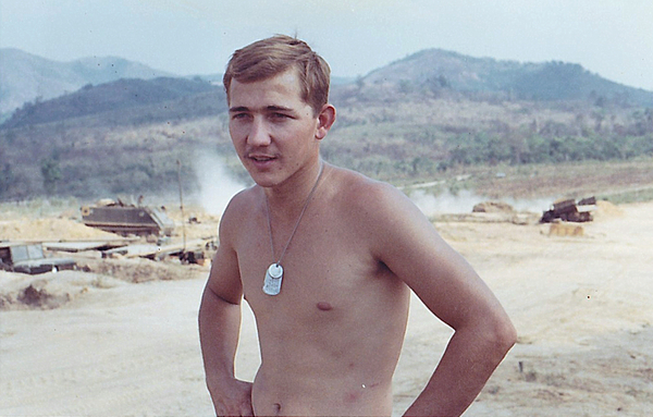 March, 1969
What? Me Worry?  This photo taken between the rocket and mortar rounds landing.
