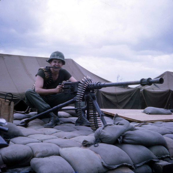 Ol' Blood & Guts
Posing with a .50cal machine gun.
