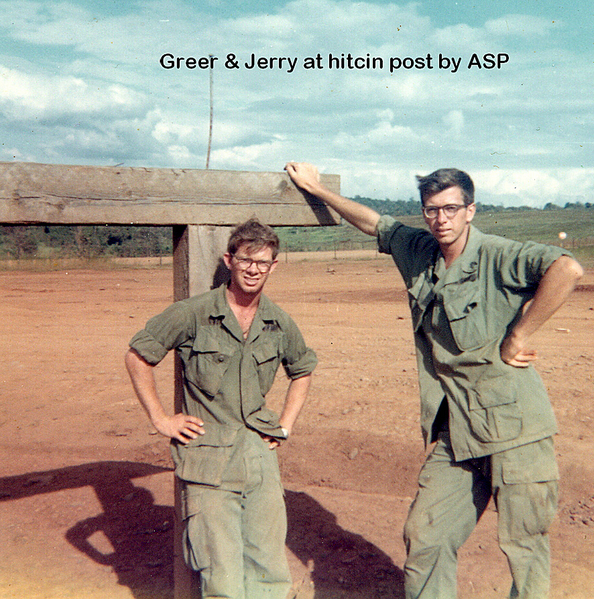 ASP Hitching Post
Ed Greer and Jerry Genson holding up the ASP hitching post.
