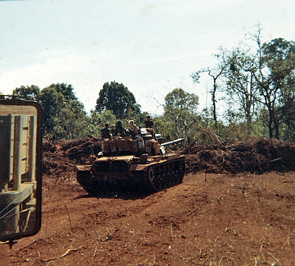 On the march
Taking part in a Cambodian operation.
