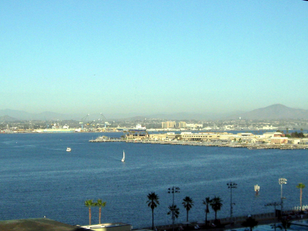 View from the Condo
Redleg Bert Landau is a part-time Condo resident in San Diego.  He generously offered his Condo party room, known as the Roeder Pavilion, for the joint C-1-35 and 2/9th party.  The views are spectacularly scenic.
