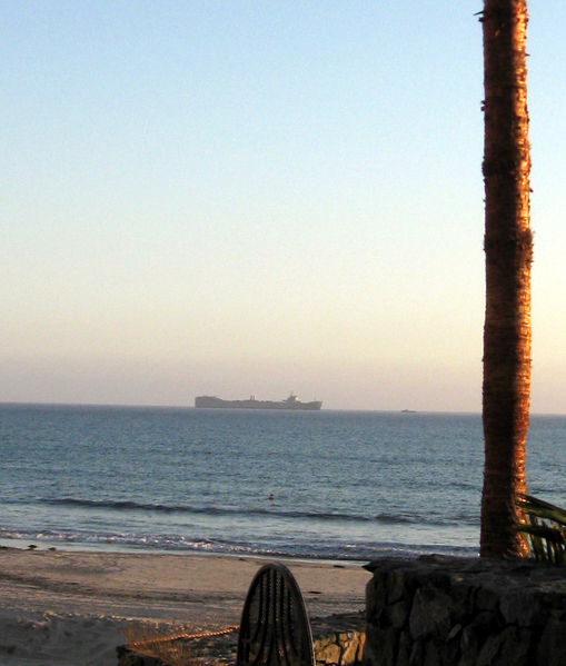 View from the Condo
There in the distance, you can see Bert's yacht, aka, "USS Landau".
