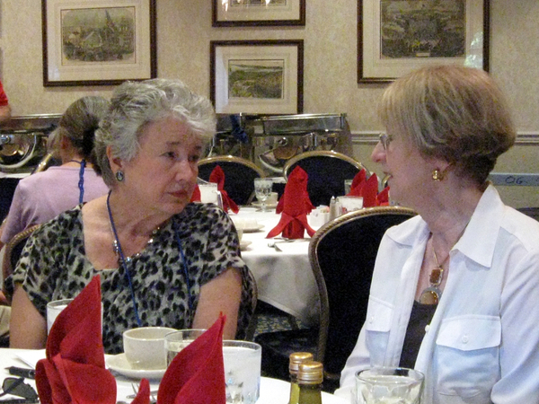 Joint Dinner - C-1-35 & 2/9th
Carol Crochet, spouse of Wayne Crochet, chats with Jackie Dauphin
