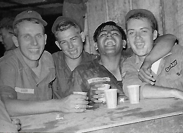 A little joy before deployment
From left: Julius Uler, Ray Churchill (KIA), Manuel "Joe" Guerrero, and Michael Huseth.
