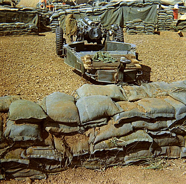 LZ St George battle aftermath
This is the spot on the gun pit where PFC David John Gamble was KIA during the battle on 6Nov69.  (See "TAPS" - David John Gamble).
