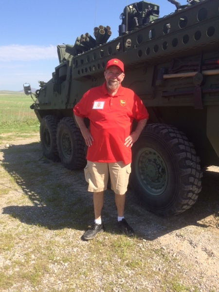 Thursday Firepower Demonstration
Fellow redleg Joe Henderson, who is also President of the 35th Inf Regt Assn this year, checks out one of the vehicles at the range.

Photo courtesy of Joe Henderson (deceased)
