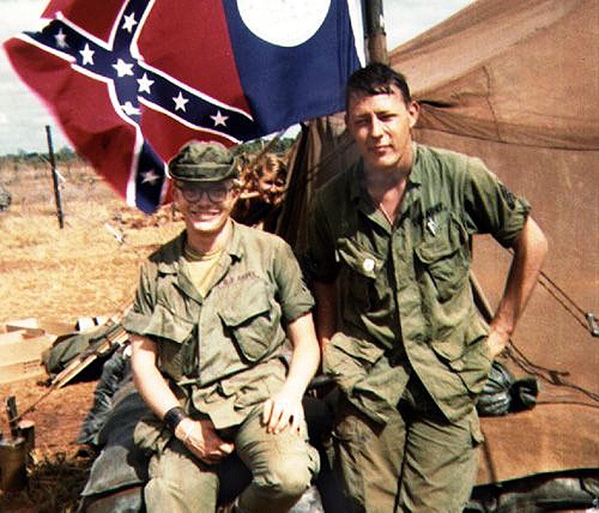 Tents and flags
Good photo of two redlegs: Billy Willams (WVA) and Garry Butler (TX)
