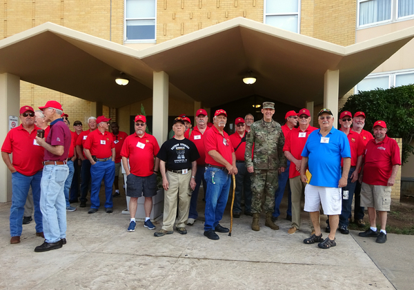 The ENCORE Reunion: Ft Sill, OK May, 2017
Danny Fort stands proudly with his walking stick in the center of the group.
