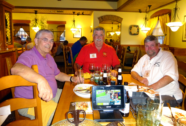 First Event - Ted's Cafe, Lawton
Bill Henson, Past President of the 35th Assn, Jim Connolly, and Joe Henderson.  Jim and Joe worked in the TOC (Tactical Operations Center) of the 2/35th Inf Battalion.
