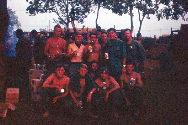 Men of the 35th - Our brothers in combat
Attached Pic is from 1969, Stand down.  If you knew any of the these men you were lucky, because they had my back and yours over there.   It’s a Family shot taken in dim light.  The drink of the day was Beer and RC Cola.    Eighty cases of beer and forty cases of soda were consumed by the next morning. 

Photo courtesy of Joe Soga/Joe Henderson

