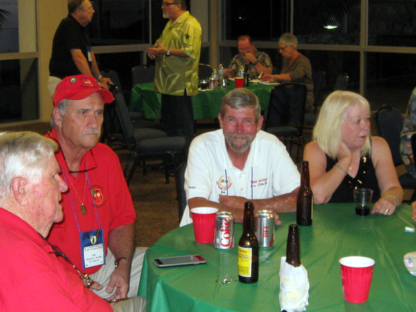 BBQ Feast
Members of the redleg faction include Jerry Orr sitting next to Mike Kurtgis (who looks like his horse came in last), "Smilin' Joe Henderson and his lovely wife Martha.
