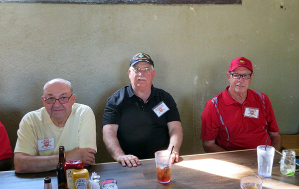 Old Plantation - Thurs Evening Dinner
Bob Patalano, Ambrose Smurra and Geary Burrows

Photo courtesy of Barbara Moeller
