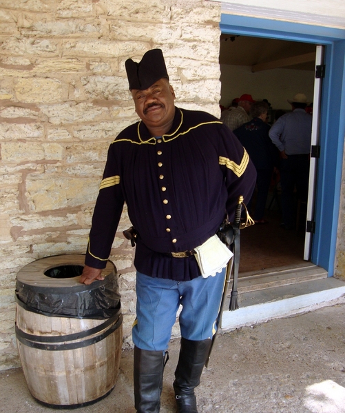Reunion Photos - Lee Dixon
The Story of The Buffalo Soldier - as told by SGM Wallace Moore.  He entertained us with the stories of long ago and the replica barracks of the buffalo soldiers served as a perfect backdrop.
