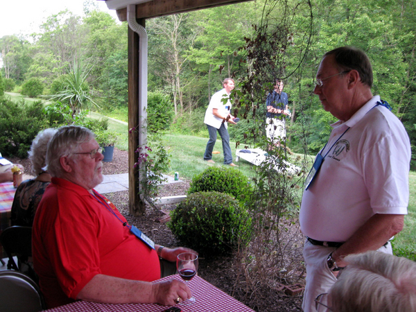 "No, I don't care about Jenny Craig"
Good ol' buddies Lt Gary Dean Springer and Lt Bert Landau chat on the porch.

