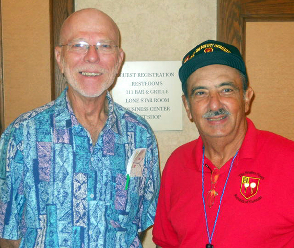 35th Reunion - 2011
Sgt John "Moon" Mullins and Dennis Dauphin, in the Lobby of the Crowne Plaza.
