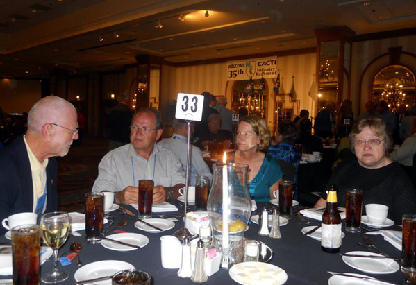 Saturday Night Banquet
Well, we know who sat at Table #33.  John "Moon" Mullins, Len Berkel, Nancy Cowan and Pam Okerstrom.
