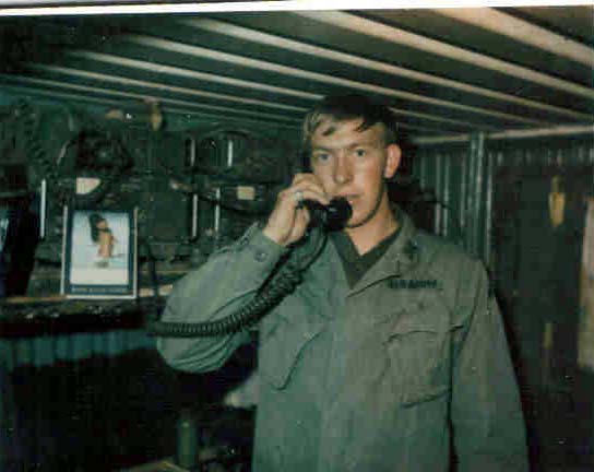 Collect call?
Don handles a call from the best artillery tool in Vietnam - the CONEX container FDC.
