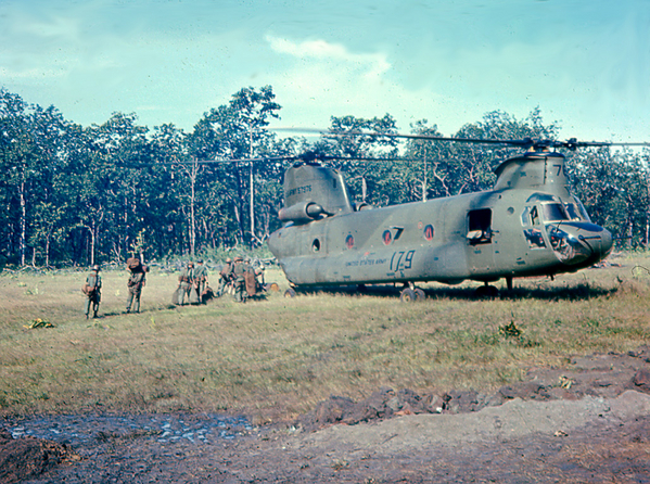 RSOP-ing
A-2-9 loads it gear onto a Chinook for transport.

LZ 10B
