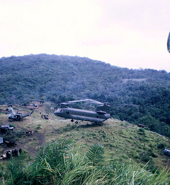 Air Power
Both a CH-47 and a Huey in service at LZ Tip, January, 1967.
