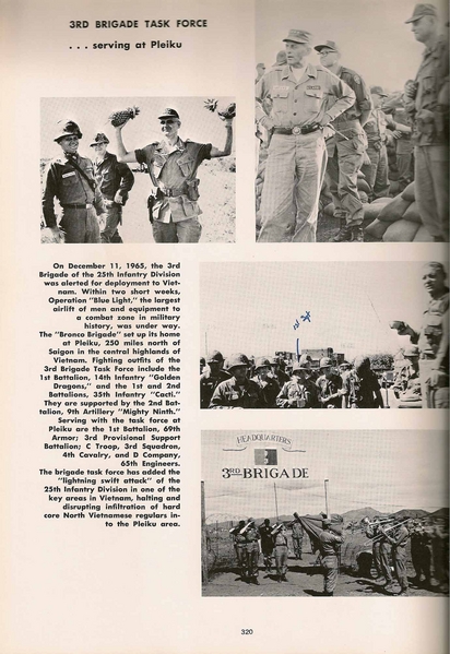 25th Div Yearbook - Oct 1, 1941 to Oct 1, 1966
A short history of the 2/9th FA arriving in Nam.  The writeup includes some of the other supporting units arriving with the 3rd Brigade.
