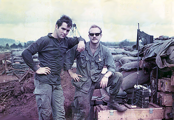 LZ St George
That's me at left; next to me is one of the RTOs that was assigned to the Commo Bunker.  Don't recall the name but he was attached to the 1/14th HQ Company's Commo Section.
