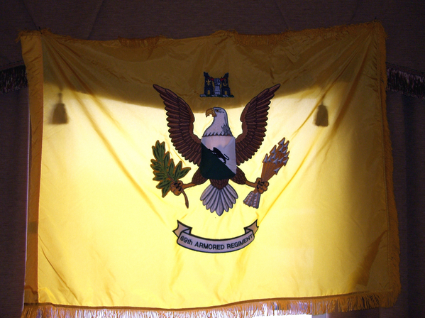 Motto: "Speed And Power"
The unit flag of the 1/69th Armored Regiment.
