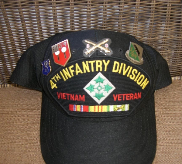 The hat of experience
Memories and emblems of Vietnam on Steve's hat.
