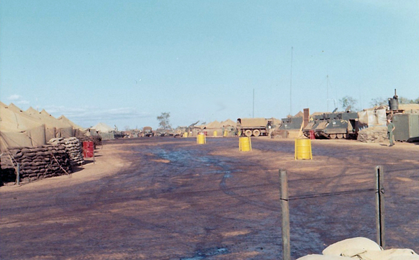 February, 1969: LZ Oasis - the 1/69th Armored Regiment area
February, 1969.  A shot of the Oasis, area of the 1/69th Armored.

