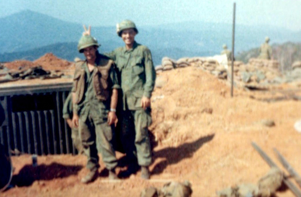 Steve & Caesar - FDC guys
Me and George "Caesar" Skulzachek, FDC mates.  Kept searching for George after Vietnam without success.  Finally learned that he passed away.
