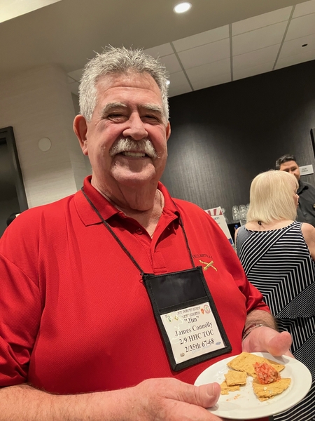 A Reunion "Regular"
You can always count on seeing the smiling face of Jim Connolly.  Jim served as a member of the TOC (Tactical Operatons Center), a joint unit effort with the 35th and the 2/9th FA.
