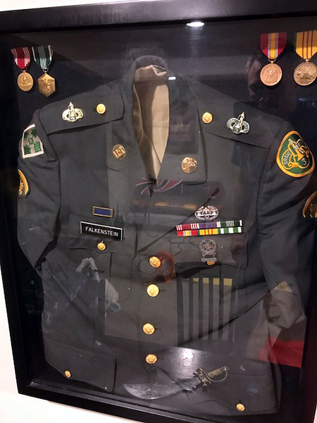 Combat Medic, "A" Battery
Sp5 William Falkenstein's uniform.  Promoted to Sp5.
