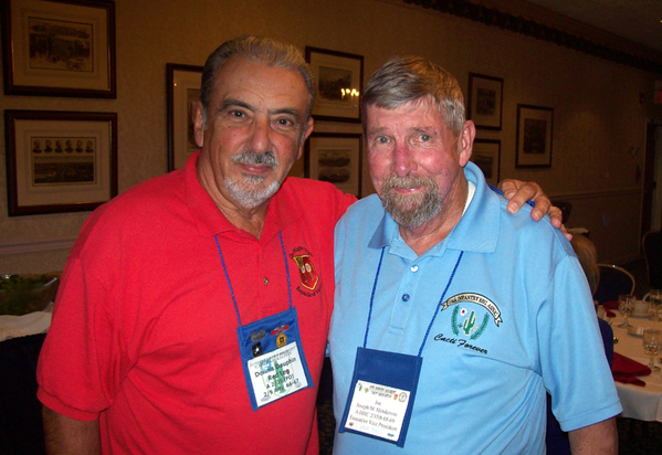 Friday Joint Unit Dinner
Webmaster Dennis Dauphin with Joe Henderson.  Joe served in the TOC with the 2/9th and is presently the Executive Vice-President of the 35th Inf Regt Association.

Photo Courtesy of Joe Henderson
