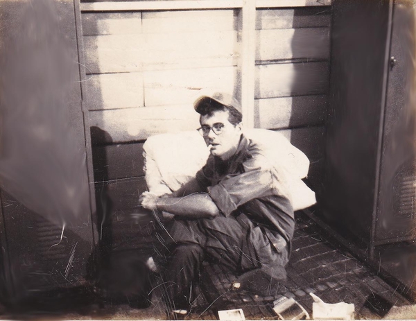 Going on R&R
PFC Robert L. Brown is in the locker room getting ready to leave for R&R.  He was from Milwaukee, WI.
