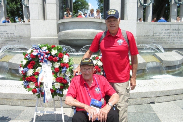 Honor Flight
Laying of a wreath at the WWII Memorial in Washington, DC during the weekend of June, 2015, 71 years after the D-Day landing.
